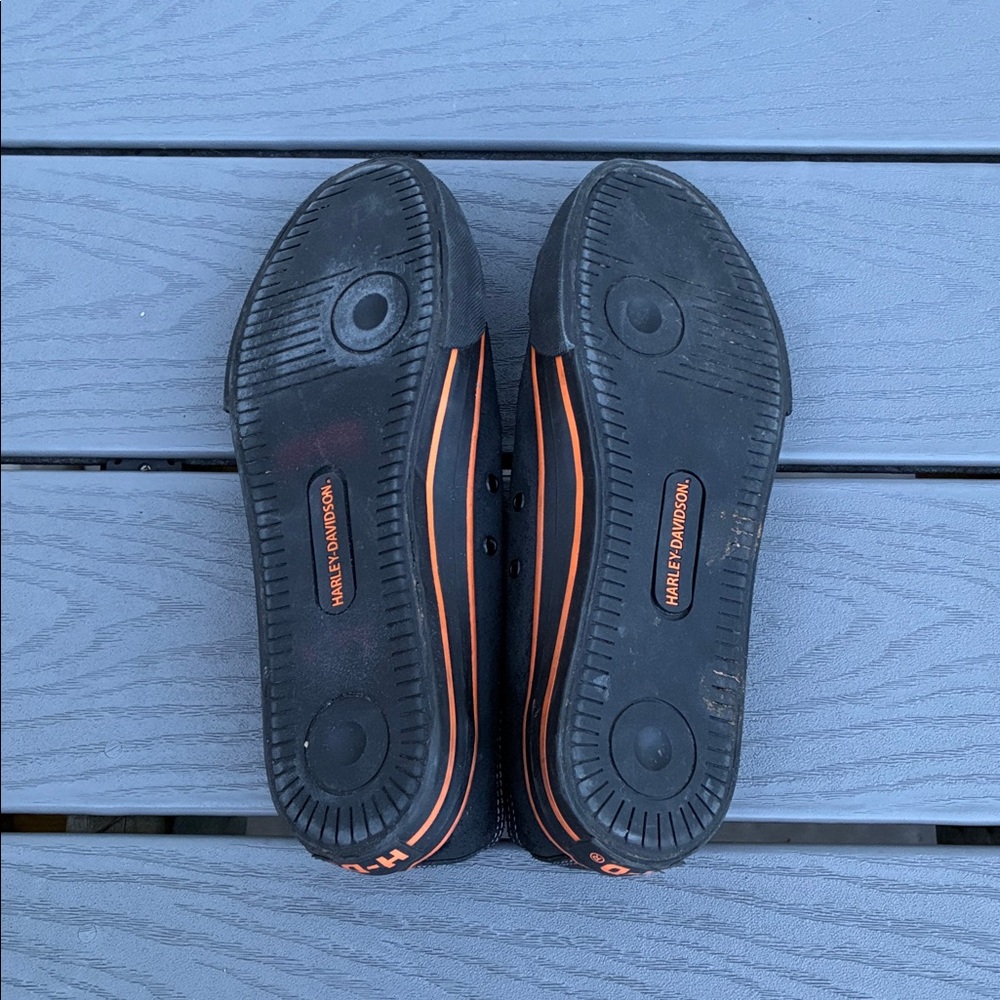 Harley-Davidson Women’s Zia Low Tops Sneakers Shoes Black & Orange Size 10 - Picture 10 of 11